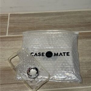 Case-Mate Sparkling Clear Phone Case with Silver Accents iPhone 12